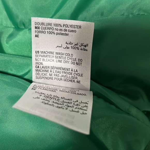 INC international concepts green leather jacket - Picture 5 of 6